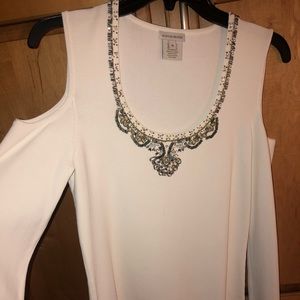 Boston Proper cold shoulder sweater